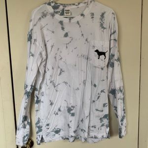 VS PINK tie dye campus long sleeve